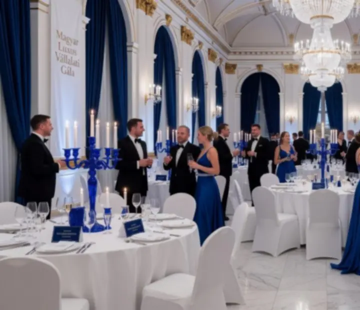 Elegáns, fényárban úszó vállalati gála és kaszinó hangulatú rendezvényterem