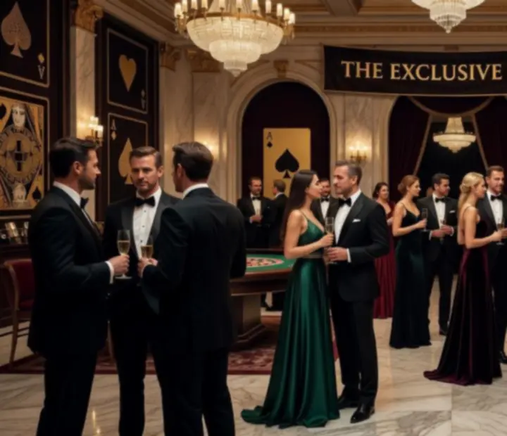 Tematikus black tie gála fekete-fehér hangulatvilágítással és elegáns vendégkörrel